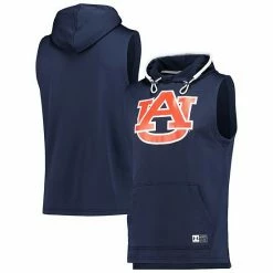 Men's Under Armour Navy Auburn Tigers Game Day Tech Sleeveless Hoodie