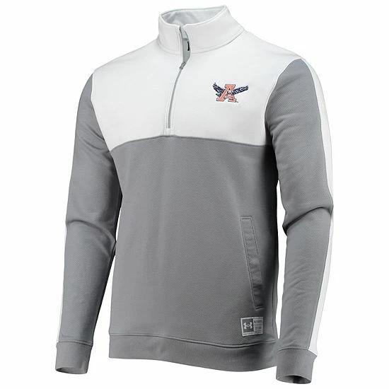 Men's Under Armour White Auburn Tigers Game Day All Day Fleece Half-Zip Jacket 3 Men's Under Armour White Auburn Tigers Game Day All Day Fleece Half-Zip Jacket - Image 3