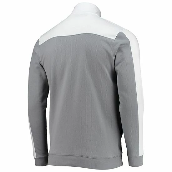 Men's Under Armour White Auburn Tigers Game Day All Day Fleece Half-Zip Jacket 4 Men's Under Armour White Auburn Tigers Game Day All Day Fleece Half-Zip Jacket - Image 4