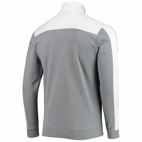 Men's Under Armour White/Gray Maryland Terrapins Game Day All Day Fleece Half-Zip Jacket 4 Men's Under Armour White/Gray Maryland Terrapins Game Day All Day Fleece Half-Zip Jacket - Image 4