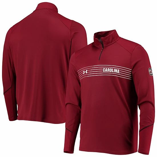 Men's Under Armour Garnet South Carolina Gamecocks Sideline Performance Lightweight Quarter-Zip Jacket 1 Men's Under Armour Garnet South Carolina Gamecocks Sideline Performance Lightweight Quarter-Zip Jacket
