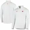 Men's Under Armour White Wisconsin Badgers 2021 Sideline Command Quarter-Zip Jacket
