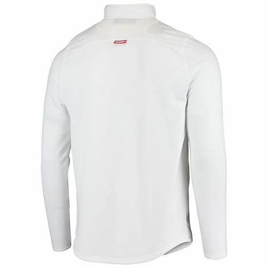 Men's Under Armour White Wisconsin Badgers 2021 Sideline Command Quarter-Zip Jacket 3 Men's Under Armour White Wisconsin Badgers 2021 Sideline Command Quarter-Zip Jacket - Image 3