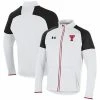 Men's Under Armour White Texas Tech Red Raiders Throwback Special Game Full-Zip Fleece Jacket