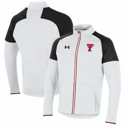 Men's Under Armour White Texas Tech Red Raiders Throwback Special Game Full-Zip Fleece Jacket