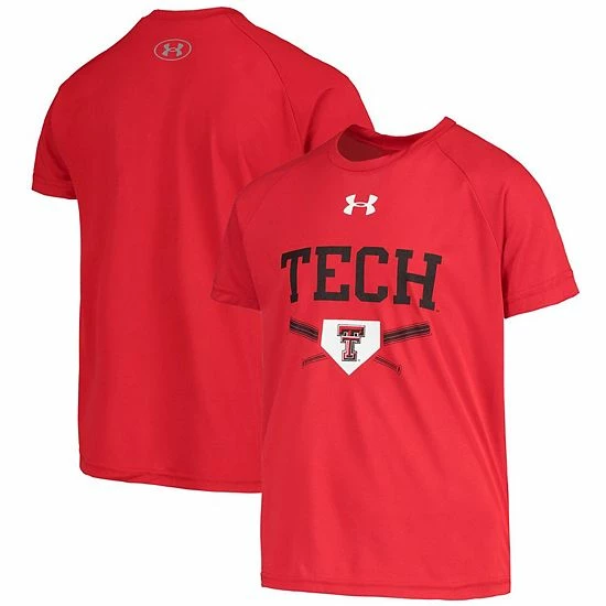 Youth Under Armour Red Texas Tech Red Raiders Baseball Tech Raglan T-Shirt 2 Youth Under Armour Red Texas Tech Red Raiders Baseball Tech Raglan T-Shirt - Image 2