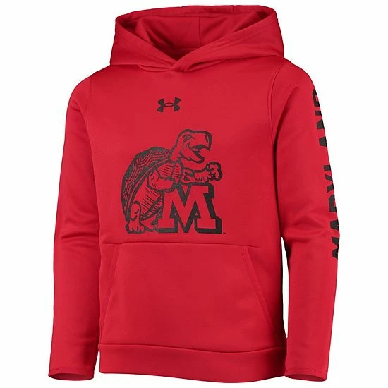 Youth Under Armour Red Maryland Terrapins Fleece 2-Hit Pullover Hoodie 3 Youth Under Armour Red Maryland Terrapins Fleece 2-Hit Pullover Hoodie - Image 3