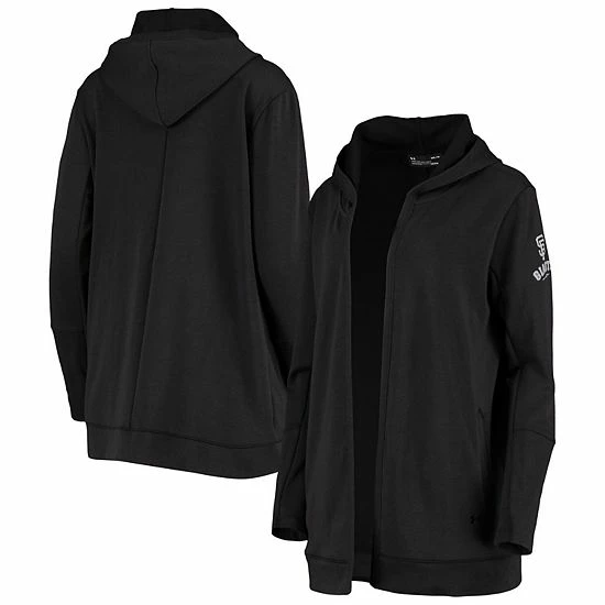 Women's Under Armour Black San Francisco Giants Fleece Tri-Blend Performance Hoodie Cardigan 2 Women's Under Armour Black San Francisco Giants Fleece Tri-Blend Performance Hoodie Cardigan - Image 2