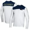 Men's Under Armour White Navy Midshipmen 175 Years Special Game Training Long Sleeve T-Shirt