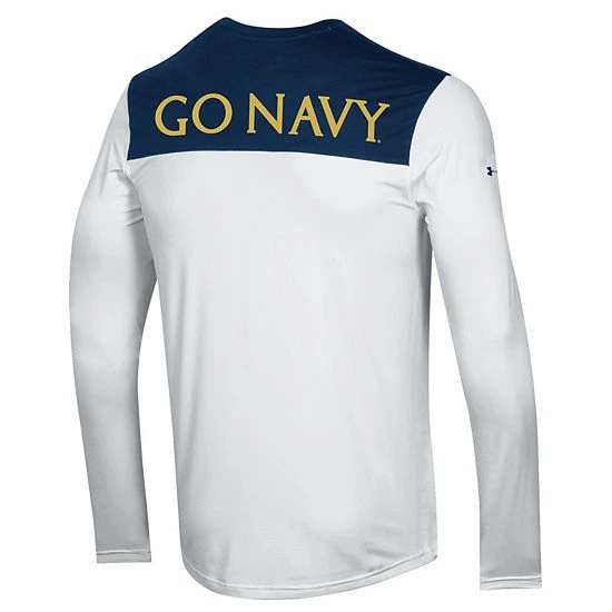 Men's Under Armour White Navy Midshipmen 175 Years Special Game Training Long Sleeve T-Shirt 3 Men's Under Armour White Navy Midshipmen 175 Years Special Game Training Long Sleeve T-Shirt - Image 3