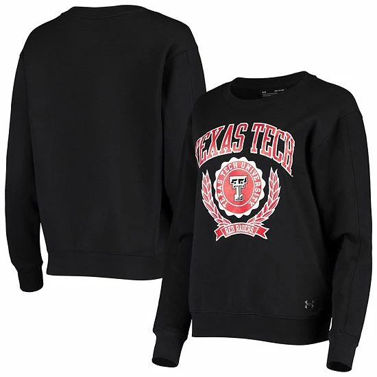 Women's Under Armour Black Texas Tech Red Raiders All Day Fleece Pullover Sweatshirt 1 Women's Under Armour Black Texas Tech Red Raiders All Day Fleece Pullover Sweatshirt