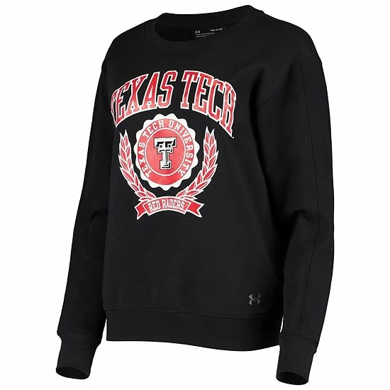 Women's Under Armour Black Texas Tech Red Raiders All Day Fleece Pullover Sweatshirt 3 Women's Under Armour Black Texas Tech Red Raiders All Day Fleece Pullover Sweatshirt - Image 3