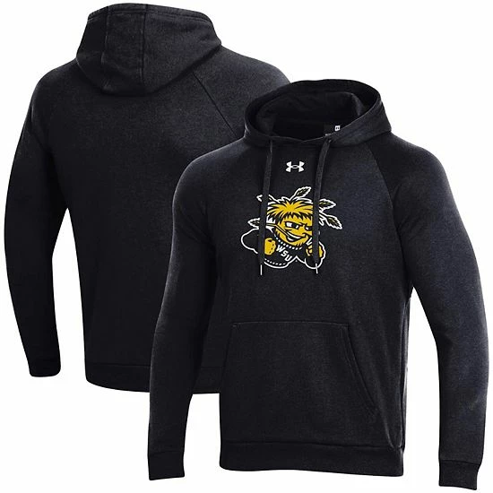 Men's Under Armour Black Wichita State Shockers Primary School Logo All Day Raglan Pullover Hoodie 1 Men's Under Armour Black Wichita State Shockers Primary School Logo All Day Raglan Pullover Hoodie