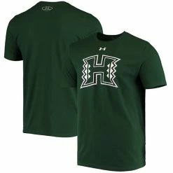 Men's Under Armour Green Hawaii Warriors School Logo Performance Cotton T-Shirt
