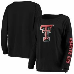 Women's Under Armour Black Texas Tech Red Raiders 2-Hit Performance Long Sleeve T-Shirt