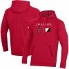 Men's Under Armour Red Texas Tech Red Raiders Football Sideline Campus Fleece Raglan Pullover Hoodie