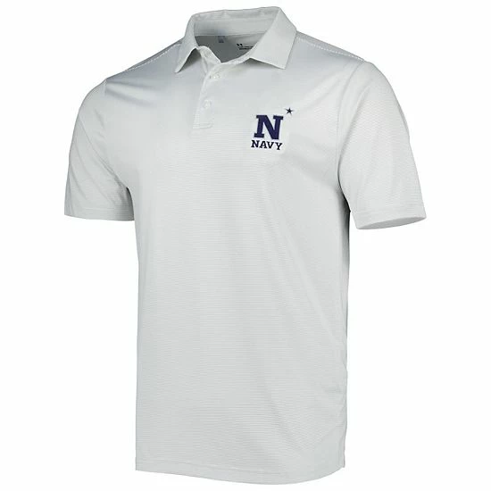 Men's Under Armour White Navy Midshipmen Green Trail Stripe Polo 3 Men's Under Armour White Navy Midshipmen Green Trail Stripe Polo - Image 3