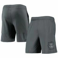 Men's Under Armour Gray Navy Midshipmen Mesh Raid Performance Shorts