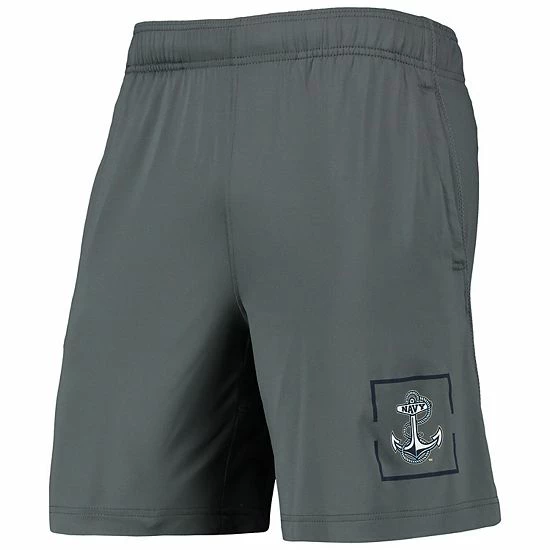 Men's Under Armour Gray Navy Midshipmen Mesh Raid Performance Shorts 3 Men's Under Armour Gray Navy Midshipmen Mesh Raid Performance Shorts - Image 3