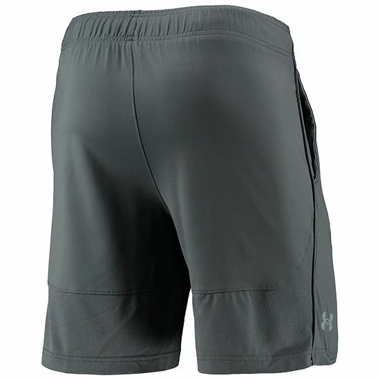 Men's Under Armour Gray Navy Midshipmen Mesh Raid Performance Shorts 4 Men's Under Armour Gray Navy Midshipmen Mesh Raid Performance Shorts - Image 4