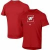 Men's Under Armour Red Wisconsin Badgers Tech Performance Raglan T-Shirt