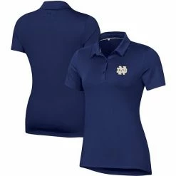 Women's Under Armour Navy Notre Dame Fighting Irish Performance Polo