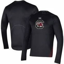 Men's Under Armour Black South Carolina Gamecocks 2021 Sideline Training Performance Long Sleeve T-Shirt