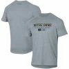 Men's Under Armour Heathered Gray Notre Dame Fighting Irish Lockup Tech Raglan T-Shirt