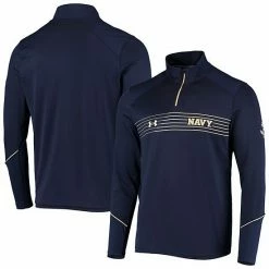 Men's Under Armour Navy Navy Midshipmen Sideline Performance Lightweight Quarter-Zip Jacket