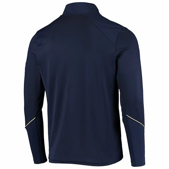 Men's Under Armour Navy Navy Midshipmen Sideline Performance Lightweight Quarter-Zip Jacket 2 Men's Under Armour Navy Navy Midshipmen Sideline Performance Lightweight Quarter-Zip Jacket - Image 2