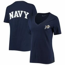 Women's Under Armour Navy Navy Midshipmen Vault V-Neck T-Shirt