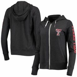 Women's Under Armour Heathered Black Texas Tech Red Raiders Full-Zip Hoodie