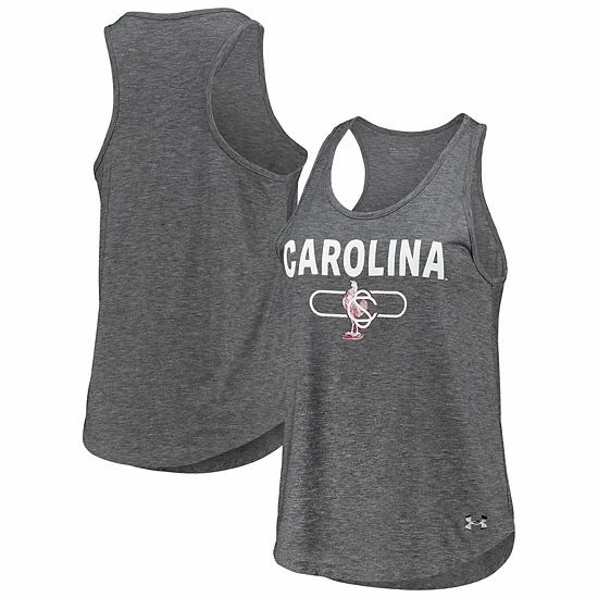 Women's Under Armour Black South Carolina Gamecocks Tri-Blend Performance Tank Top 2 Women's Under Armour Black South Carolina Gamecocks Tri-Blend Performance Tank Top - Image 2