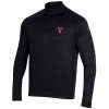 Men's Under Armour Black Texas Tech Red Raiders Coaches On-Court Basketball Raglan Quarter-Zip Jacket