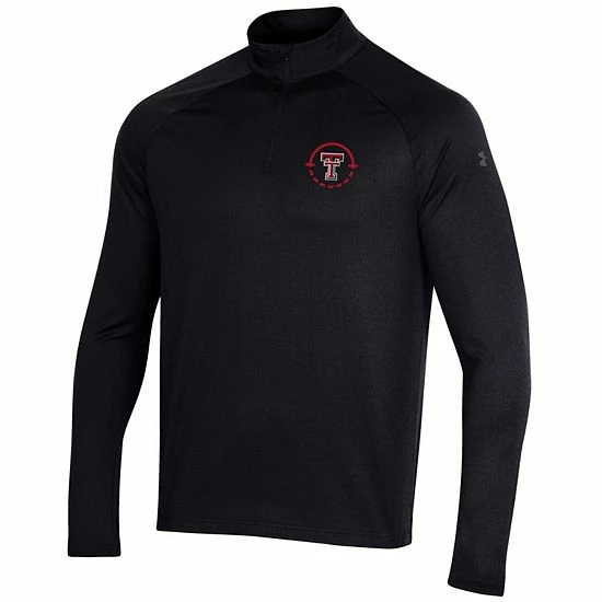 Men's Under Armour Black Texas Tech Red Raiders Coaches On-Court Basketball Raglan Quarter-Zip Jacket 1 Men's Under Armour Black Texas Tech Red Raiders Coaches On-Court Basketball Raglan Quarter-Zip Jacket