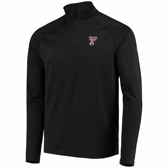 Men's Under Armour Black Texas Tech Red Raiders Coaches On-Court Basketball Raglan Quarter-Zip Jacket 2 Men's Under Armour Black Texas Tech Red Raiders Coaches On-Court Basketball Raglan Quarter-Zip Jacket - Image 2
