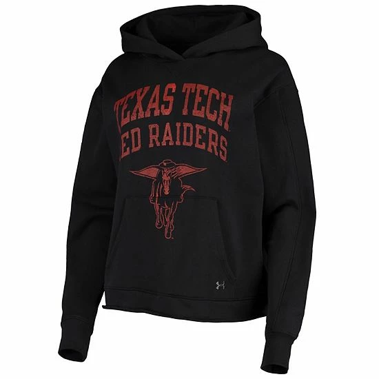 Women's Under Armour Black Texas Tech Red Raiders All Day Fleece Pullover Hoodie 2 Women's Under Armour Black Texas Tech Red Raiders All Day Fleece Pullover Hoodie - Image 2