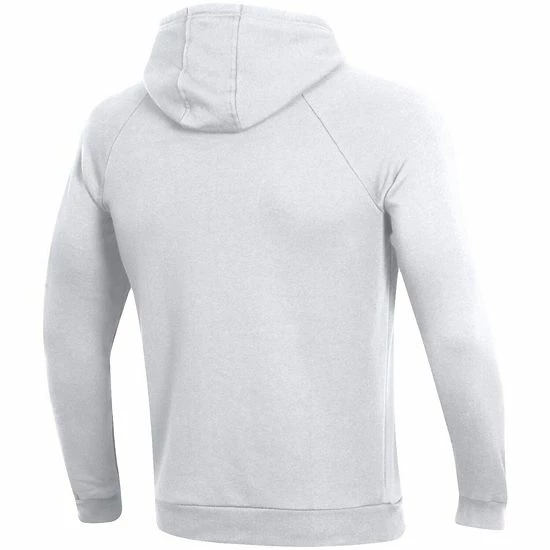 Men's Under Armour White Notre Dame Fighting Irish Mascot School Logo All Day Raglan Pullover Hoodie 4 Men's Under Armour White Notre Dame Fighting Irish Mascot School Logo All Day Raglan Pullover Hoodie - Image 4