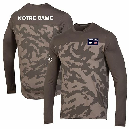 Men's Under Armour Camo Notre Dame Fighting Irish Military Appreciation Training Long Sleeve T-Shirt 1 Men's Under Armour Camo Notre Dame Fighting Irish Military Appreciation Training Long Sleeve T-Shirt