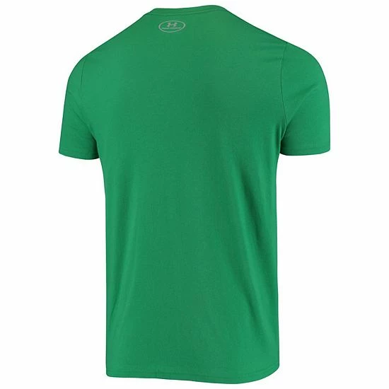 Men's Under Armour Kelly Green Notre Dame Fighting Irish Wordmark Logo Performance Cotton T-Shirt 4 Men's Under Armour Kelly Green Notre Dame Fighting Irish Wordmark Logo Performance Cotton T-Shirt - Image 4