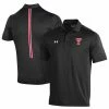 Men's Under Armour Black Texas Tech Red Raiders Throwback Polo