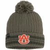 Men's Under Armour Olive Auburn Tigers Military Appreciation Performance Knit Hat With Pom