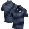 Men's Under Armour Navy Notre Dame Fighting Irish Charged Cotton Stripe Tri-Blend Polo