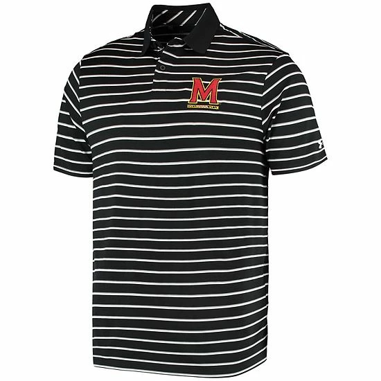 Men's Under Armour Black Maryland Terrapins Wordmark Stripe Performance Polo 3 Men's Under Armour Black Maryland Terrapins Wordmark Stripe Performance Polo - Image 3
