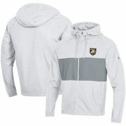 Men's Under Armour White Army Black Knights Sportstyle Full-Zip Windbreaker Jacket