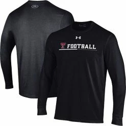 Men's Under Armour Black Texas Tech Red Raiders 2022 Sideline Football Long Sleeve T-Shirt