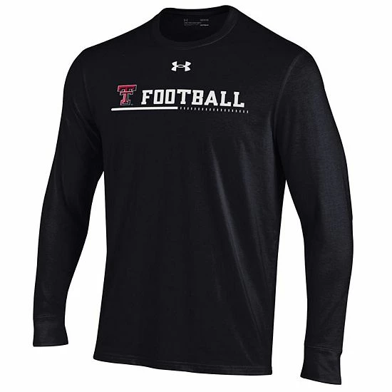 Men's Under Armour Black Texas Tech Red Raiders 2022 Sideline Football Long Sleeve T-Shirt 3 Men's Under Armour Black Texas Tech Red Raiders 2022 Sideline Football Long Sleeve T-Shirt - Image 3