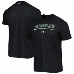 Men's Under Armour Black Hawaii Warriors Tech Performance Raglan T-Shirt