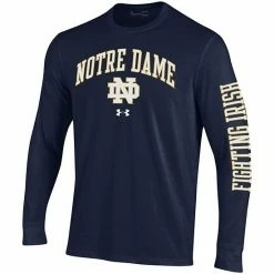Men's Under Armour Navy Notre Dame Fighting Irish Arched Two-Hit Performance Long Sleeve T-Shirt -Under Armour SHOP unnamed file 14269