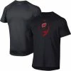 Men's Under Armour Black Wisconsin Badgers Football Icon Raglan T-Shirt